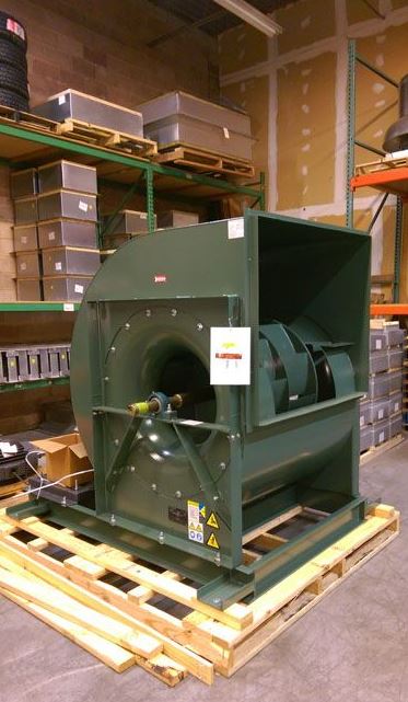 Centrifugal fan on a pallet