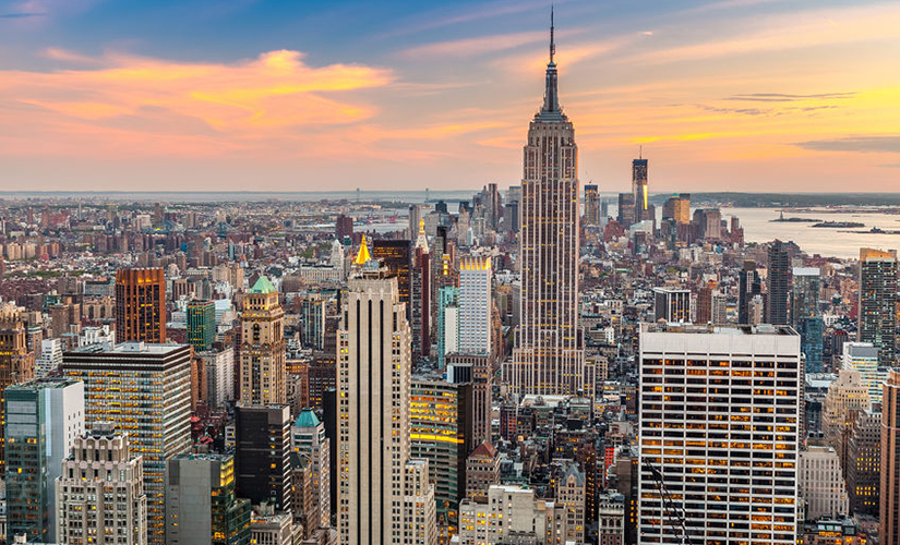 View of the Empire State Building and NYC